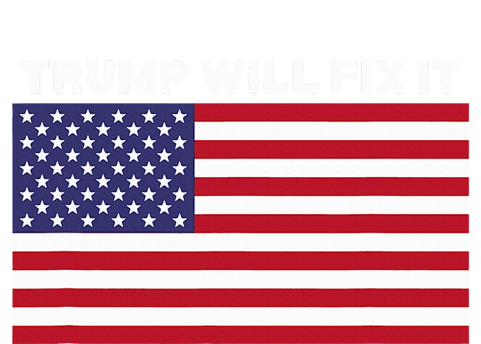 Trump Will Fix It American Flag Maga Women's V-Neck T-Shirt