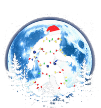 Bigfoot Christmas Lights Santa Hat Sasquatch Moon Xmas T-Shirt