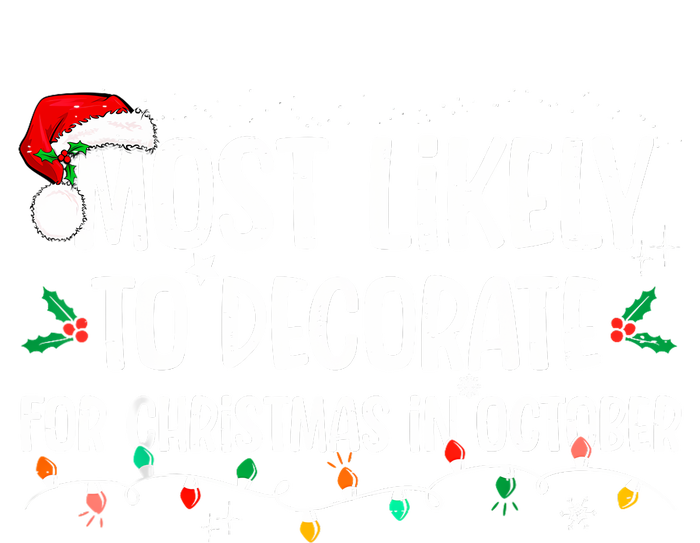 Most Likely To Decorate For Christmas In October Christmas Poster