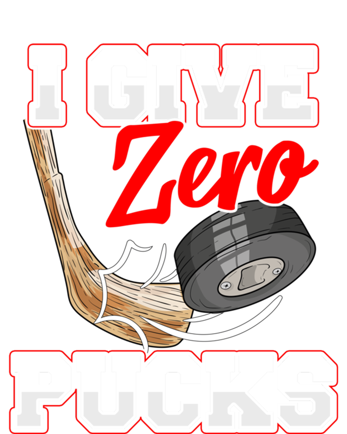 Funny I Give Zero Pucks Ice Hockey Players Sarcastic Pun Gift Coaster