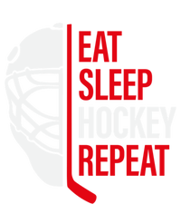 Funny Vintage Hockey Quote Eat Sleep Hockey Repeat Gift Canvas