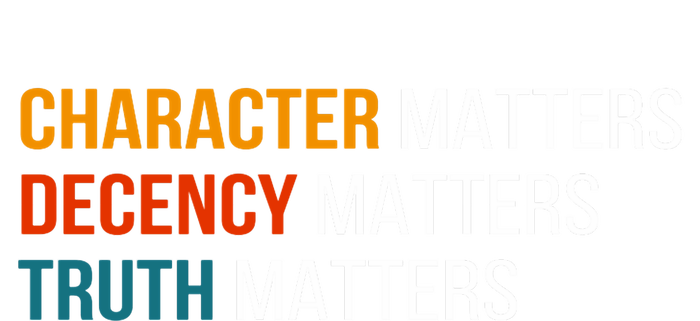 Character Matters Decency Matters Truth Matters America Women's Pullover Hoodie