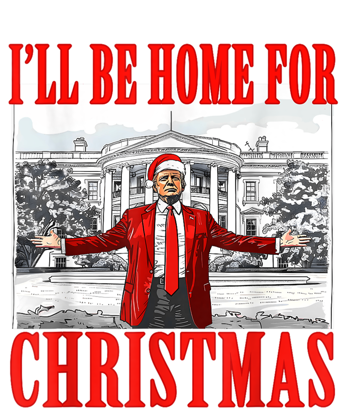 Ill Be Home For Christmas Santa Funny Trump Xmas Pajamas Women's Knotted Racerback Tank