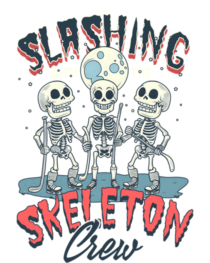 Halloween Ice Hockey Slashing With The Skeleton Crew Cute Gift T-Shirt