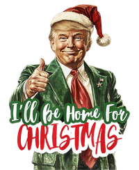 I Will Be Home For Christmas Funny Trump Women's Flannel Pajama Set