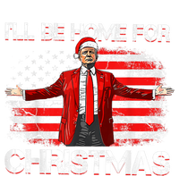 Trump 2024 Ill Be Home For Christmas Funny Trump Xmas 2024 Women's Flannel Pajama Set