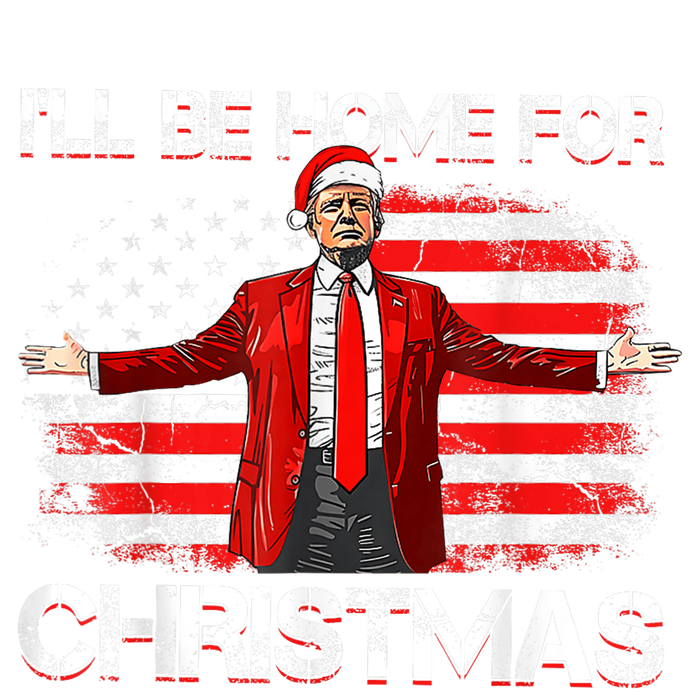 Trump 2024 Ill Be Home For Christmas Funny Trump Xmas 2024 Women's Flannel Pajama Set