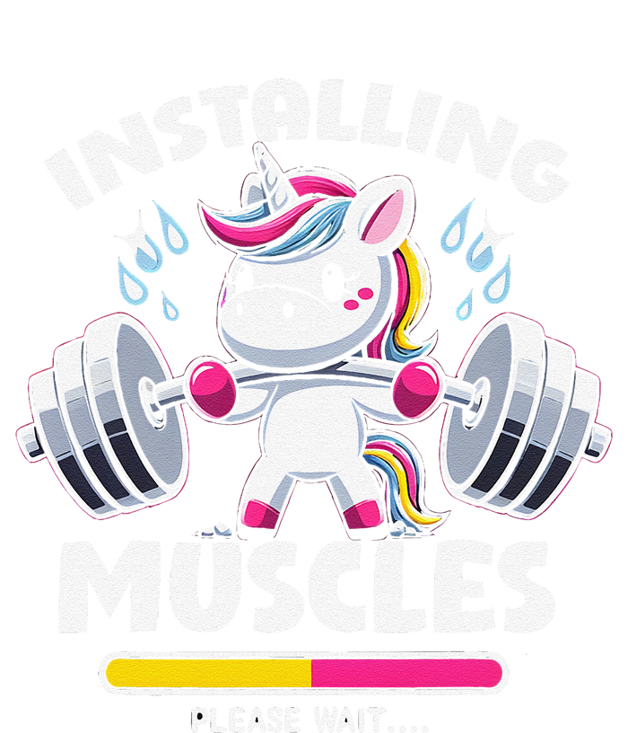 Unicorn Weightlifting Installing Muscles Gym Workout Fitness Toddler T-Shirt