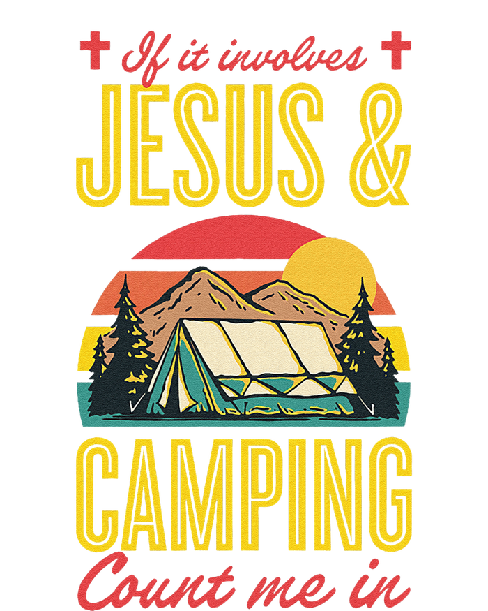 If It Involves Jesus And Camping Count Me In Tie-Dye Long Sleeve Shirt