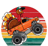 Monster Truck Funny Turkey Sunset Retro Thanksgiving T-Shirt