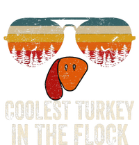 Retro Coolest Turkey In Flock Turkey Face Funny Thanksgiving Toddler T-Shirt