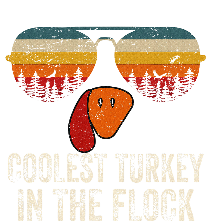 Retro Coolest Turkey In Flock Turkey Face Funny Thanksgiving Toddler T-Shirt