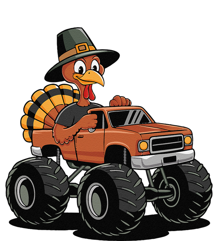 Turkey Riding Monster Truck For Thanksgiving Women's Racerback Tank