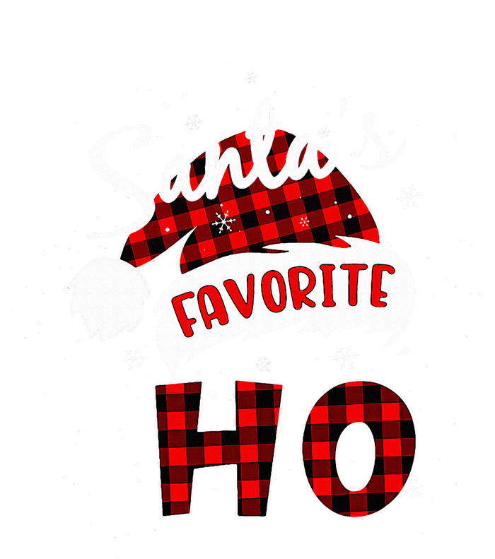 Santas Favorite Ho Christmas Red Plaid Buffalo Pajama Tall Long Sleeve T-Shirt