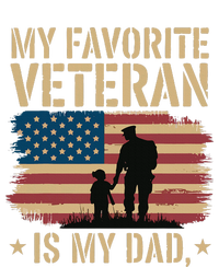 Father Veterans Day My Favorite Veteran Is My Dad Proud Striped Beanie with Solid Band