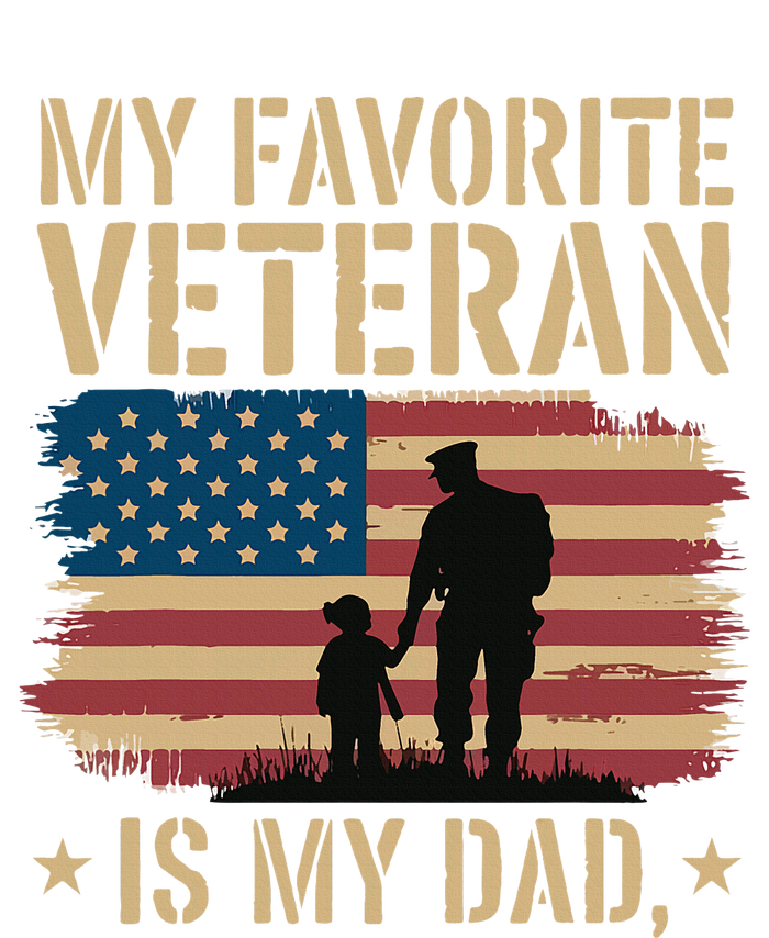 Father Veterans Day My Favorite Veteran Is My Dad Proud Striped Beanie with Solid Band