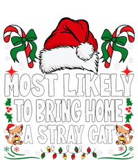 Most Likely To Bring Home A Stray Cat Matching Christmas Cropped Pullover Crew