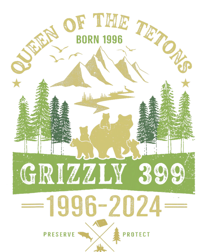 Queen Of The Tetons Grizzly 399 National Park 1996 2024 Premium T-Shirt