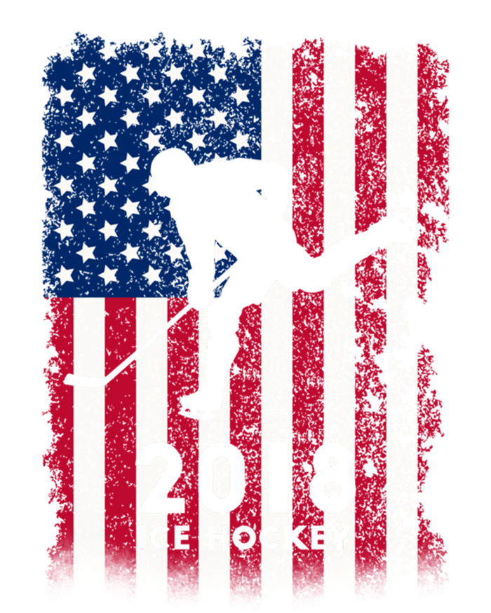 Ice Hockey Gift Usa American Flag 2018 T-Shirt