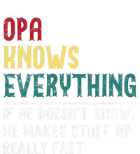 Opa Knows Everything FatherS Day Gift For Grandpa Funny Opa Toddler Zip Fleece Hoodie