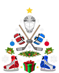 Ice Hockey Christmas Tree Ornaments Bella+Canvas Jersey Crop Tee