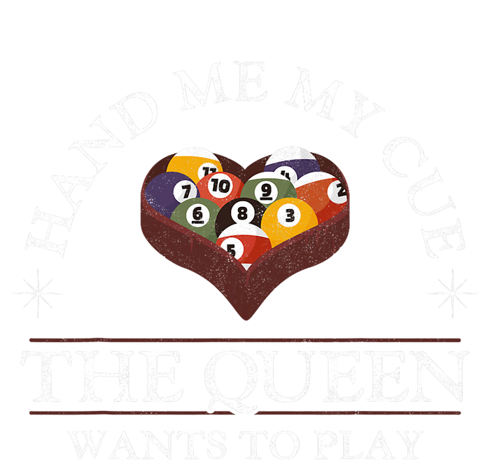 Billiards Pool Player Ball Girl Hand Me My Cue The Queen Women's Tri-Blend 3/4-Sleeve Raglan Shirt