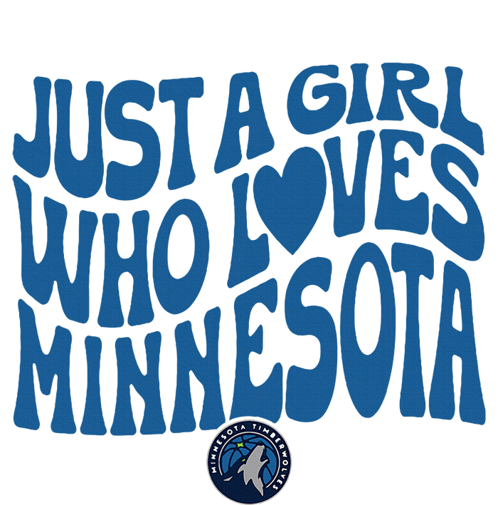 Just A Girl Who Loves Minnesota Blue Wavy Logo Stainless Steel Tumbler