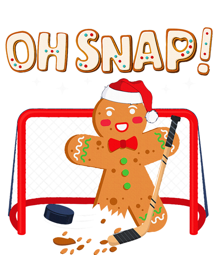 Hockey Goalie Christmas Gingerbread Man Oh Snap Cookie Women's Crop Top Tee