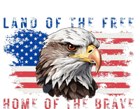 Land Of The Free Home Of The Brave Bald Eagle Us Flag V-Neck T-Shirt