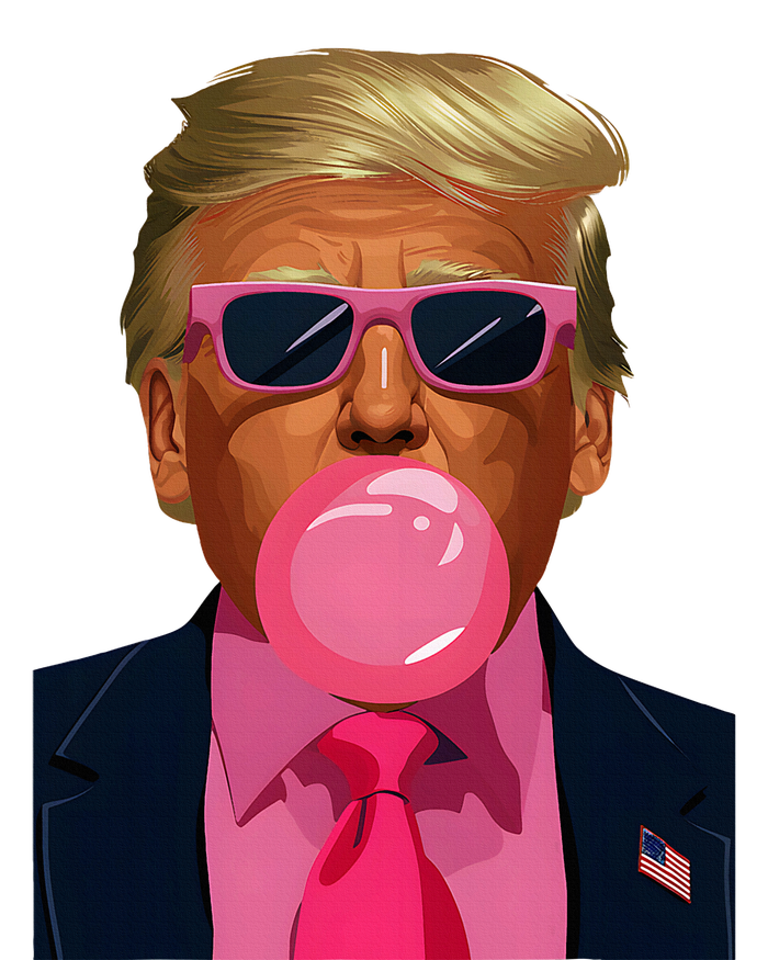 Sunglasses Trump B.U.B.B.L.E Gum 2024 Vote President Baby Bodysuit