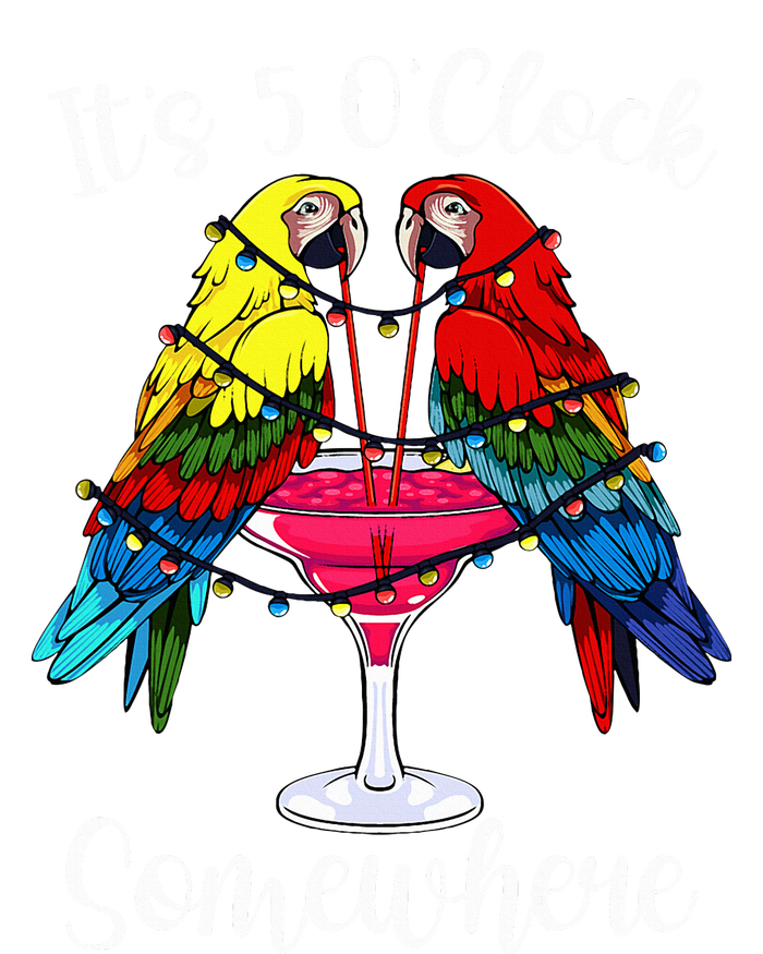 ItS 5 OClock Somewhere Funny Parrots Summer Vacation Lover Sustainable Bucket Hat