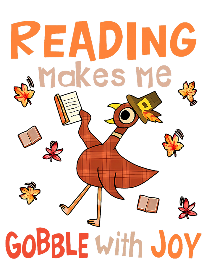 Reading Makes Me Gobble With Joy Turkey Reading Book Button