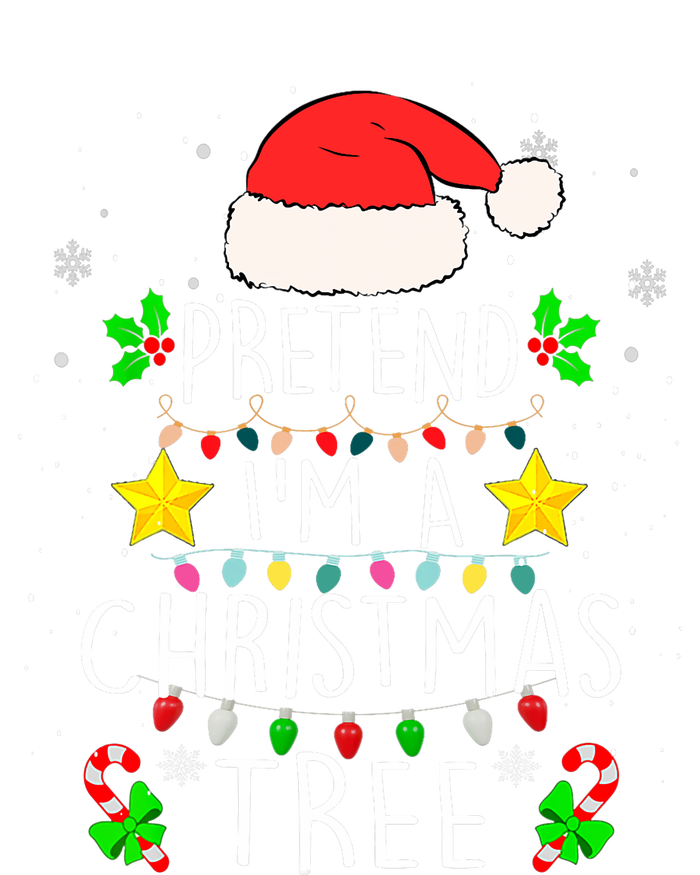 Pretend IM A Christmas Tree Funny Lazy Halloween Costume Women's T-Shirt