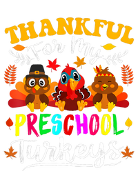 Thankful For My Preschool Turkeys Thanksgiving Teacher Women's Tri-Blend 3/4-Sleeve Raglan Shirt