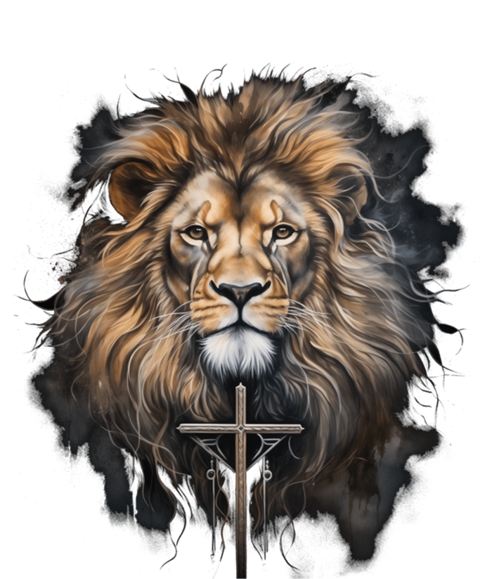 Christian Cross Lion Of Judah Religious Faith Jesus Pastor Gift T-Shirt