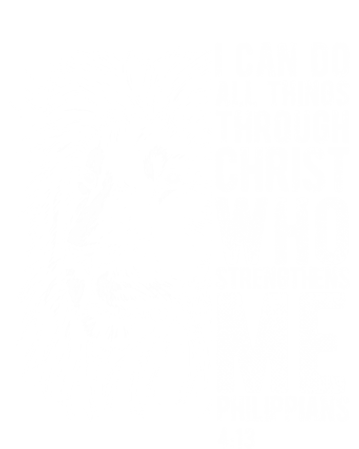 Christian I Can Do All Things Through Christ Lion Faith Gift Cool Gift T-Shirt