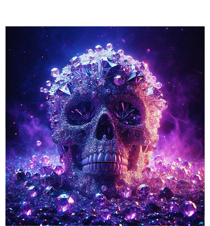 Diamond Covered Skull With Violet Colors And Crystal Gems 25L Jumbo Tote