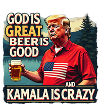 God Is Great Beer Is Good And Kamala Are Crazy Funny Trump USA-Made Doggie Bandana