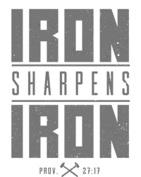 Iron SharpenS Iron Christian Bible Scripture Gym Workout Great Gift Button