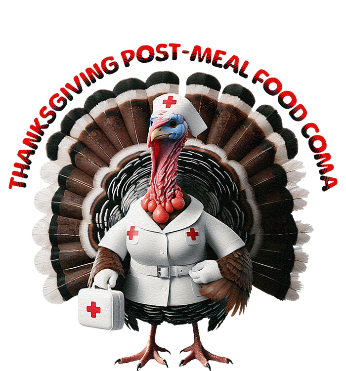 Postmeal Coma Turkey Dressed As A Nurse With A Medical Kit Pajama Set