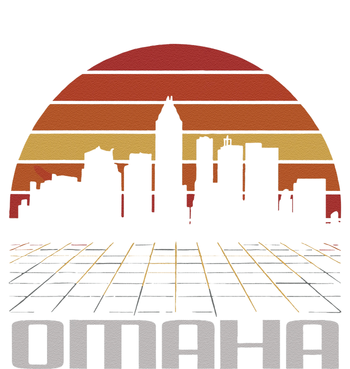 Omaha Usa Retro Vintage Sunset Skyline Omaha Long Sleeve Shirt