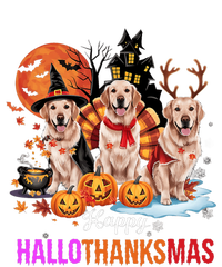 Golden Retriever Happy Hallothanksmas Halloween Thanksgiving Coaster