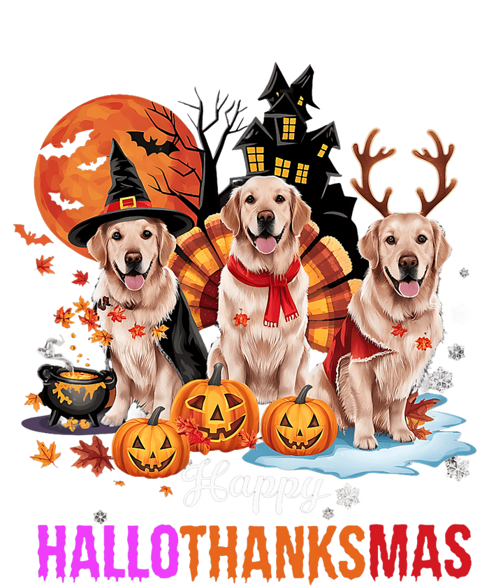 Golden Retriever Happy Hallothanksmas Halloween Thanksgiving Coaster