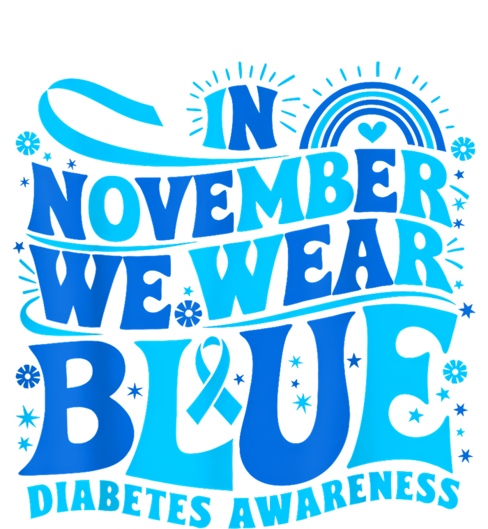 In November We Wear Ribbon Blue Diabetes Awareness T-Shirt