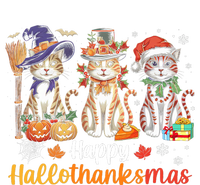 Happy Hallothanksmas Cats Halloween Thanksgiving Christmas Sweatshirt