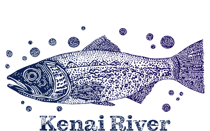 Kenai River Alaska King Salmon Fish Art River Fishing Trip Cooling Performance Crew T-Shirt