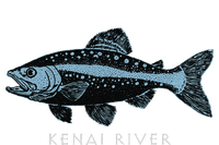 Kenai River Alaska King Salmon Fish Art Fishing Trip Ladies Essential Flowy Tank