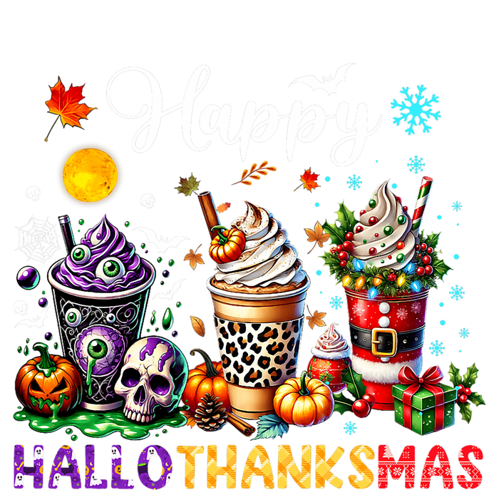 Happy Hallothanksmas Halloween Coffee Latte Thanksgiving Tall T-Shirt