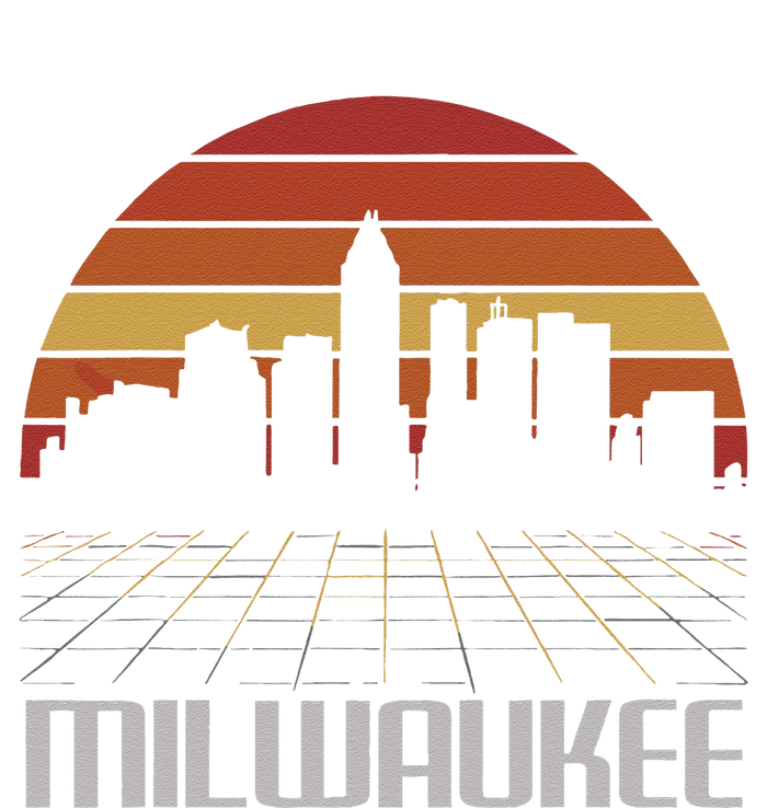 Milwaukee Usa Retro Vintage Sunset Skyline Milwaukee Baby Bodysuit