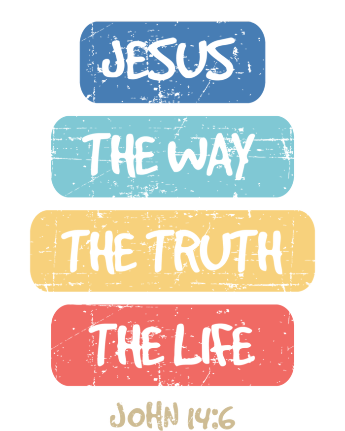 John 14:6 Jesus The Way Truth Life Bible Lover Christian Gift Ladies Long Sleeve Shirt